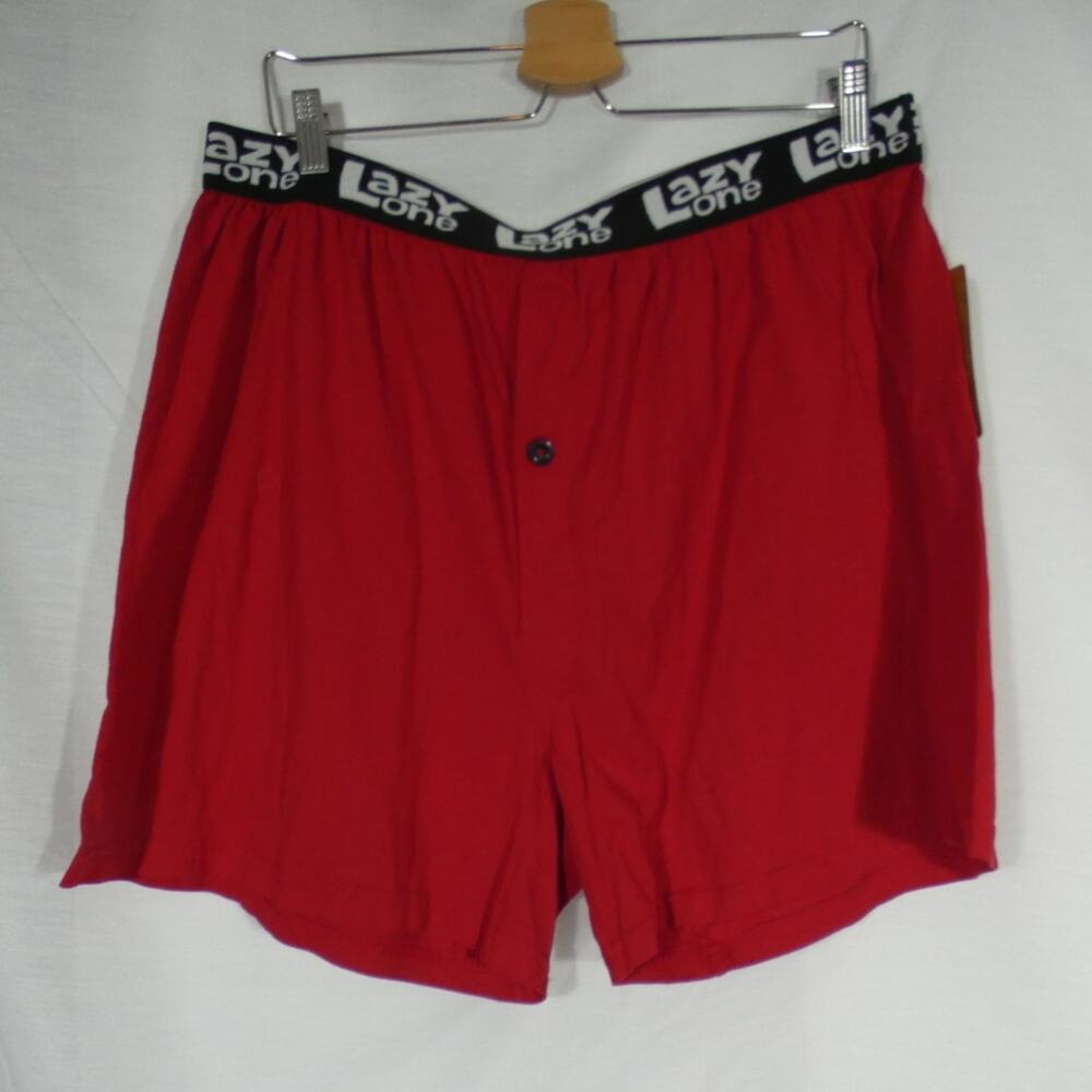 Lazy One Med's XL Smoking Hot Boxer Red Elastic Waist Casual Loungewear NWT